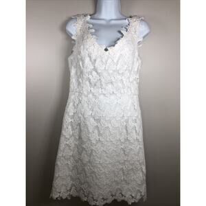 Lilly Pulitzer Reeve Shift Dress NWT Papillion Lace in Resort White Size 8